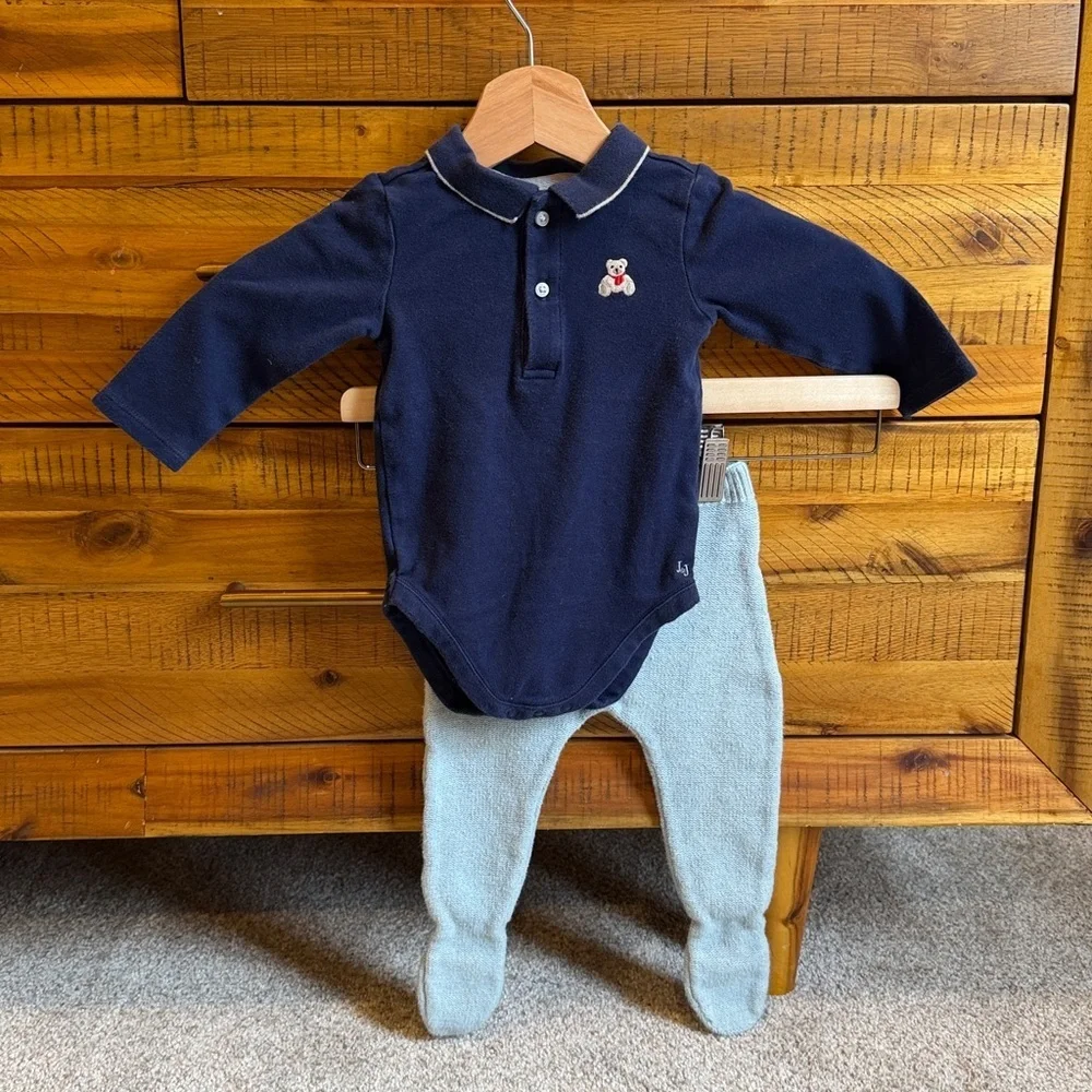 Janie & Jack Shirt + Zara Baby Pants Outfit